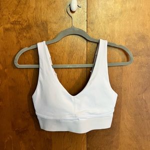 white sports bra